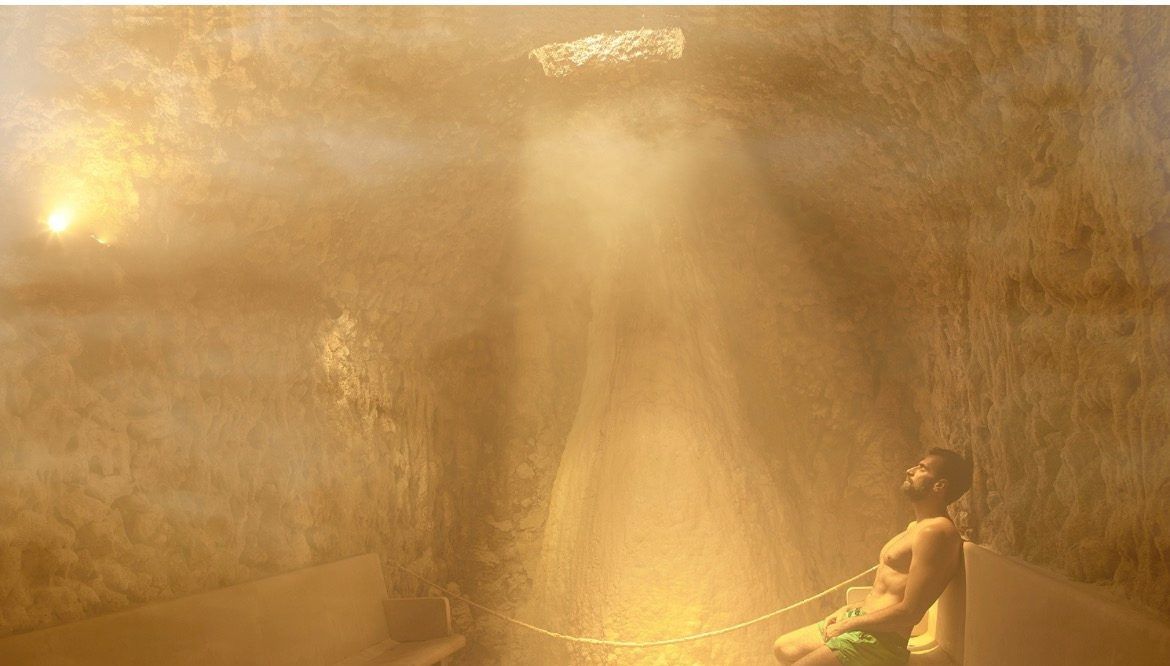 Natural steam grotto
